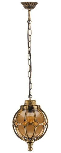 Светильник садово-парковый Feron "Сфера" большая PL3805 220В 60Вт 1хE27 Черное золото 220х220х840мм картинка 